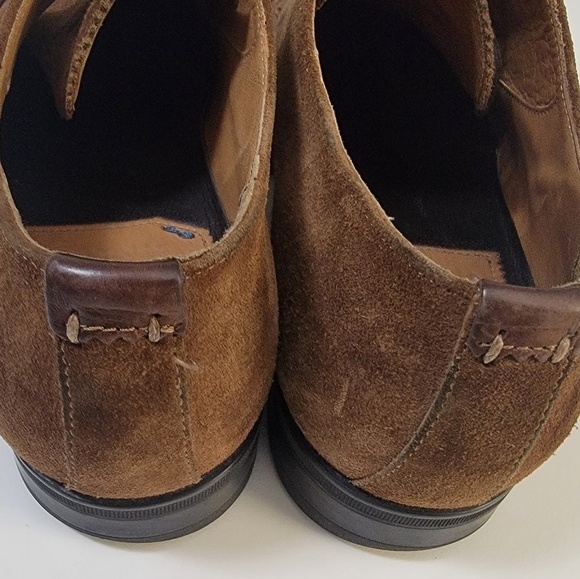 Aquatalia Mens 11 Handmade Italy Brown Suede Leather Oxford Lace Shoe - Picture 13 of 14